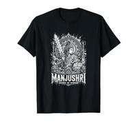 Manjushri Sword of Wisdom Buddhist Symbol Value Graphic T-Shirt, Men, Black, L
