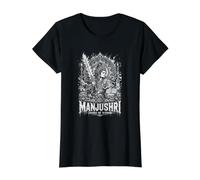 Manjushri Sword of Wisdom Buddhist Symbol Value Graphic T-Shirt, Women, Black, XL