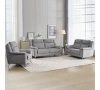 mankato fabric sofa suite in ash