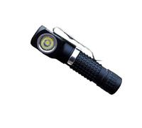 Manker E02 III Pocket EDC Flashlight with Magnetic Tail & Reversible Clip - Cool White 6500K 560 Lumens AAA/10440 USB-C Rechargeable Flashlight (Black-No Headband)