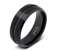 Manly Bands DC Multiverse Mens Wedding Bands | DC Comics Mens Rings with Character Logo Engravings | Officially Licensed Collection | Sizes 5-17 | 8mm Width, Metal, No Gemstone