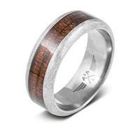 Manly Bands: Men's Military Wedding Bands and Rings - Made From Authentic Historical Materials - WW2, B17 Bomber, B52 - Crafted for Active Duty, Veterans and Civilians - Free Silicone Ring Included, 8