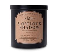 Manly Indulgence 5 O'Clock Shadow Scented Candle for Men 16.5 oz | 2 Wick & 2X Intense Fragrance | Oakmoss, Musk & Fresh Air | Up to 60 Hour Burn, Soy Blend Wax, USA Poured, Black