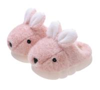 MaNMaNing Kids Bunny Slippers Winter Rabbit Plush Fleece Lined Warm Cozy 3D Animal Indoor Slip On Shoes Soft Sole for Boys Girls