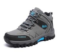MaNMaNing Mens High Top Hiking Trainers - Warm Outdoor Boots Upper Durable Trekking Shoes for Cold Weather Adventures & Trails