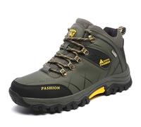 MaNMaNing Mens High Top Hiking Trainers - Warm Outdoor Boots Upper Durable Trekking Shoes for Cold Weather Adventures & Trails