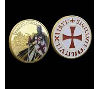 MANMANXI 1 Pc Souvenir Coin Knight Templar Medal American Military Commemorative Coin-Gold