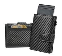 Manmaxim Mens Wallets Ultra Large Capacity Pop up Credit Card Holder Holds up 12+ Cards, 2 ID Windows & 15+ Banknotes Slim Wallets for Men UK RFID Blocking, Mens Wallet with Coin Pocket