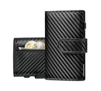 Manmaxim Mens Wallets with Coin Pocket and Money Clip, Wallet for Men UK Pop Up Card Holder with RFID Blocking, Slim Wallet Mens Card Holders Carbon Fiber