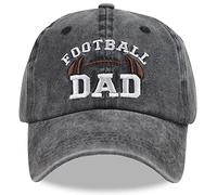 MANMESH HATT Distressed Football Mom Baseball Cap for Women, Adjustable Washed Embroidered Sun Hat for Mama, Football Dad, One size