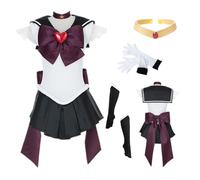 MANMICOS US size Anime Meiou Setsuna Cosplay Costume Halloween Sailor Pluto clothes suit (X-Small)