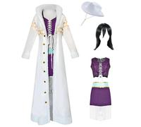 MANMICOS US size Anime Nico Robin Cosplay costume White cloak robe with hat suit (Medium)