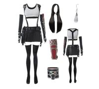 MANMICOS US size Anime Tifa Lockhart Cosplay costumes Remaking Women's party skirt suit (Small)