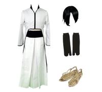 MANMICOS US size Anime Ulquiorra cifer Cosplay Costume Mens White kimono suit (Large)