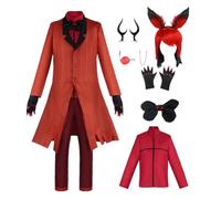 MANMICOS US size Comic Alastor Cosplay Costume Men's Red Party Dress suit (Medium)