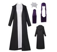 MANMICOS US size Comic Fern Cosplay costumes womens black cloak robe party suit (X-Large)