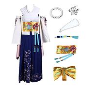 MANMICOS US Size Comic Game Yuna Cosplay Costume Halloween Full suit (Medium)