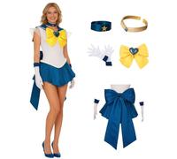 MANMICOS US size Comic Uranus cosplay costume Women Super S combat suit set (Large)