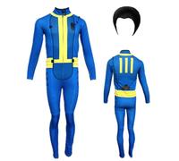 MANMICOS US size Game Survivor cosplay costume Anime Mens Blue jumpsuit suit (Medium)