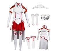 MANMICOS US Size Women's Yuuki Asuna Cosplay Costumes SAO Adult White Full Suit (3X-Large)