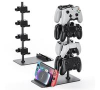 MANMUVIMO Controller Holder for 8 Xbox PS5 PS4 Switch Gaming Controller, Controller Stand for Desk, Gamer Gifts for Men, Organizer Rack for Headset/Switch/iPad/Mobile Phone, Gaming Room Accessories