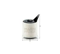 MANN Air Filter Insert 143mm Outer ⌀ 197mm Height Fits BMW 1 Series 3 Series