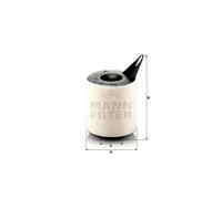 MANN Air Filter Insert 143mm Outer Diameter Fits BMW 3 Series 316i 318i 320i