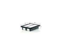 MANN Air Filter Insert 224mm Length Fits Chevrolet Aveo / Kalos Daewoo Kalos
