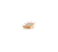 MANN Air Filter Insert 328mm Length Replacement Fits Jeep Patriot 2.0 CRD 4x4