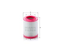 MANN C1652 Air Filter Insert 152mm Outer Diameter 185mm Height Fits Audi A8