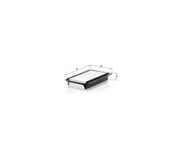 MANN-FILTER Air Filter Insert C 26 006 – 45×167×265 mm – Fits Suzuki, Opel