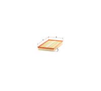 MANN C42192/1 Air Filter 419mm Length Fits Mercedes-Benz Vito / Mixto 111 CDI