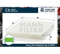 MANN-FILTER Cabin Air Filter CU 2620 – Particulate Pollen, Driver Side, Cars & Transporters