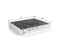Cabin filter behind the glove compartment Activated Carbon Filter CUK 24 003