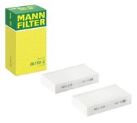 MANN-FILTER CU 1721-2 Cabin Air Filter (set of 2) - for Cars + Transporters