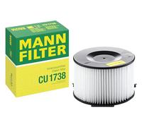 MANN-FILTER CU 1738 Cabin Air Filter - for Cars + Transporters | For cars, dust and pollen filtration, improved air quality, protection of interior air, genuine OE technology