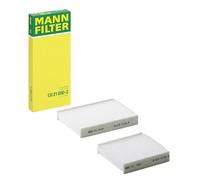 MANN-FILTER CU 21 000-2 Cabin Air Filter (set of 2) - for Cars + Transporters