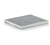MANN-FILTER CUK 1828 Air Filter with Active Charcoal, 19.6 x 21.6 x 1.7 cm, Flat, Paper, 0.12 kg