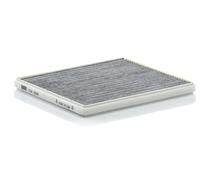 MANN-FILTER CUK 1828 Air Filter with Active Charcoal, 19.6 x 21.6 x 1.7 cm, Flat, Paper, 0.12 kg