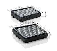 Cabin filter below the glove compartment Activated Carbon Filter CUK 20 000-2