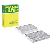 MANN-FILTER CUK 23 014-2 Cabin Air Filter - Pollen Filter with Activated Carbon - (set of 2) for Cars + Transporters