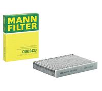 MANN-FILTER CUK 2433 Cabin Air Filter - Pollen Filter with Activated Carbon - for Cars + Transporters
