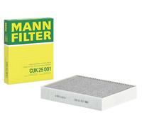 MANN-FILTER CUK 25 001 Cabin Air Filter - Pollen Filter with Activated Carbon - for Cars + Transporters