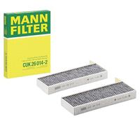 MANN-FILTER CUK 26 014-2 Cabin Air Filter - Pollen Filter with Activated Carbon - (set of 2) for Cars + Transporters