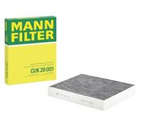 MANN-FILTER CUK 28 001 Cabin Air Filter - Pollen Filter with Activated Carbon - for Cars + Transporters