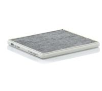 MANN-FILTER CUK 1828 Air Filter with Active Charcoal, 19.6 x 21.6 x 1.7 cm, Flat, Paper, 0.12 kg