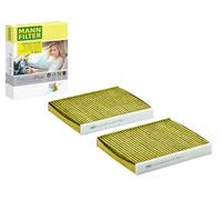 MANN-FILTER FP 2533-2 Cabin Air Filter - FreciousPlus Biofunctional Pollen Filter - (set of 2) for Cars + Transporters