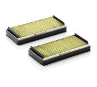 MANN-FILTER FP 2745-2 Cabin Air Filter - FreciousPlus Biofunctional Pollen Filter - (set of 2) for Cars + Transporters
