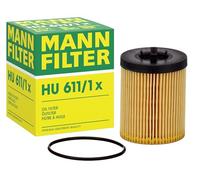 MANN-FILTER HU 611/1 x Oil Filter - CARS + TRANSPORTERS | For cars, high filtration performance, optimal engine protection, high-quality seal, genuine OE technology