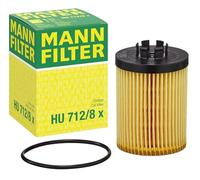 MANN-FILTER HU 712/8 x Oil Filter - CARS + TRANSPORTERS | For cars, high filtration performance, optimal engine protection, high-quality seal, genuine OE technology